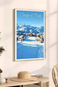Poster Sauze d'Oulx Stampa Vintage Retro Illustration