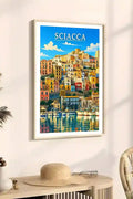 Poster Sciacca Stampa Manifesto Vintage Retro Illustrato