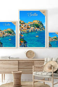 Poster Scilla Stampa Manifesto Vintage Retro Illustrato
