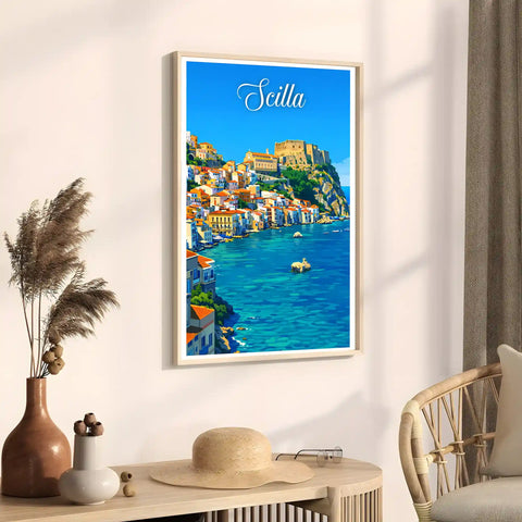 Poster Scilla Stampa Manifesto Vintage Retro Illustrato