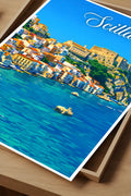 Poster Scilla Stampa Manifesto Vintage Retro Illustrato