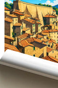 Poster Sorano Stampa Manifesto Vintage Retro Illustrato