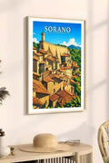 Poster Sorano Stampa Manifesto Vintage Retro Illustrato