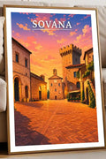 Poster Sovana Stampa Manifesto Vintage Retro Illustrato