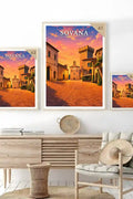 Poster Sovana Stampa Manifesto Vintage Retro Illustrato