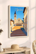 Poster Spoleto Stampa Manifesto Vintage Retro Illustrato
