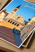Poster Spoleto Stampa Manifesto Vintage Retro Illustrato