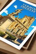 Poster Termini Imerese Stampa Manifesto Vintage Retro Illustrato