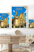 Poster Termini Imerese Stampa Manifesto Vintage Retro Illustrato