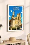 Poster Termini Imerese Stampa Manifesto Vintage Retro Illustrato