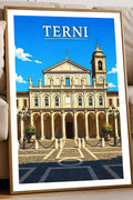 Poster Terni Stampa Manifesto Vintage Retro Illustrato