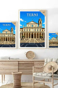 Poster Terni Stampa Manifesto Vintage Retro Illustrato