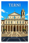 Poster Terni Stampa Manifesto Vintage Retro Illustrato