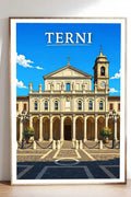 Poster Terni Stampa Manifesto Vintage Retro Illustrato