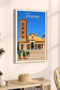 Poster Terracina Stampa Manifesto Vintage Retro Illustrato