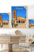 Poster Terracina Stampa Manifesto Vintage Retro Illustrato
