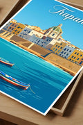 Poster Trapani Stampa Manifesto Vintage Retro Illustrato