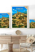Poster Trevi Stampa Manifesto Vintage Retro Illustrato