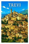 Poster Trevi Stampa Manifesto Vintage Retro Illustrato