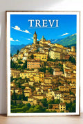Poster Trevi Stampa Manifesto Vintage Retro Illustrato