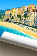 Poster Tropea Stampa Manifesto Vintage Retro Illustrato