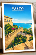 Poster Vasto Stampa Manifesto Vintage Retro Illustrato