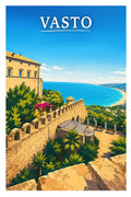 Poster Vasto Stampa Manifesto Vintage Retro Illustrato