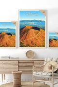 Poster Vesuvio Stampa Manifesto Vintage Retro Illustrato
