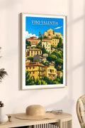 Poster Vibo Valentia Stampa Manifesto Vintage Retro Illustrato