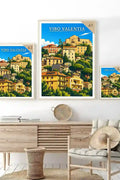 Poster Vibo Valentia Stampa Manifesto Vintage Retro Illustrato