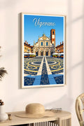 Poster Vigevano Stampa Manifesto Vintage Retro Illustrato