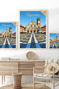 Poster Vigevano Stampa Manifesto Vintage Retro Illustrato