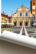 Poster Vigevano Stampa Manifesto Vintage Retro Illustrato
