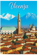 Poster Vicenza Poster Vintage Retro Illustration