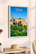 Poster Viterbo Stampa Manifesto Vintage Retro Illustrato